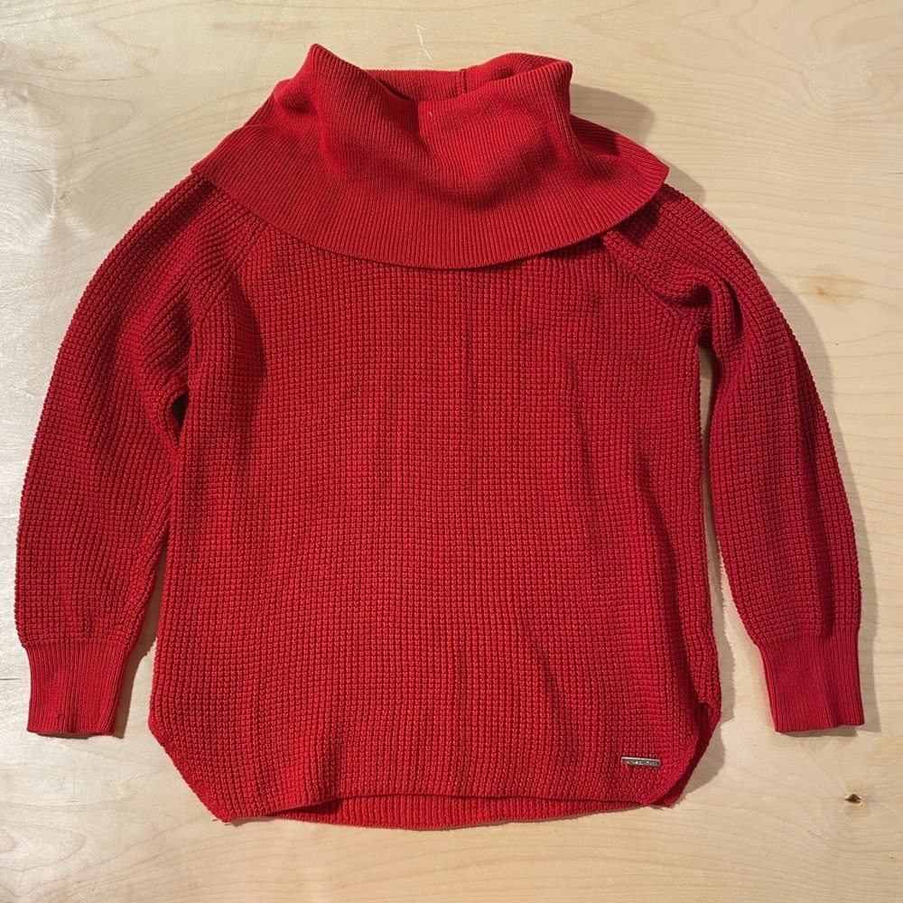 Michael Kors Red Cowl Neck Sweater Small (JC)